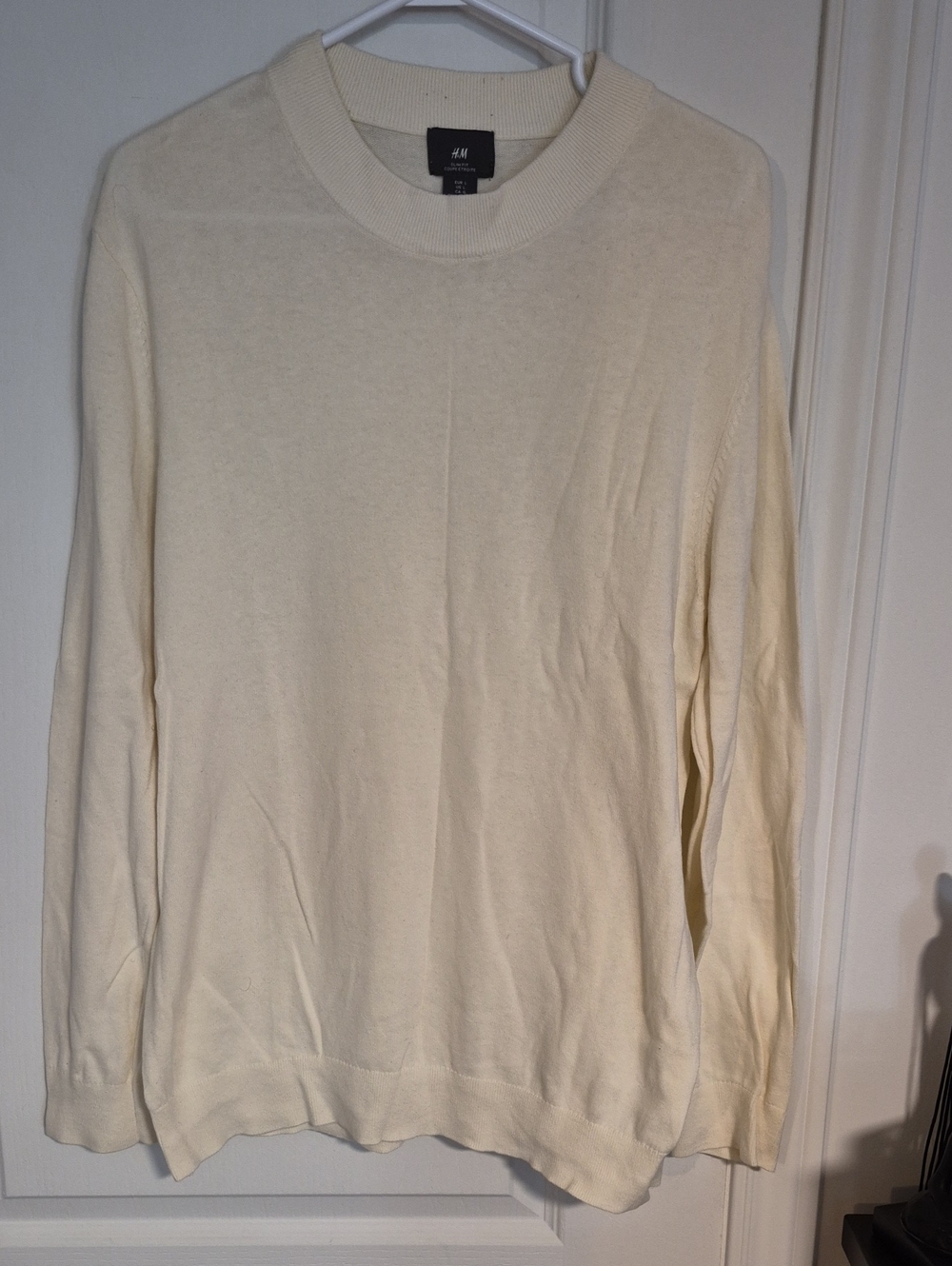 H&M Men's Off-White Crewneck Sweater